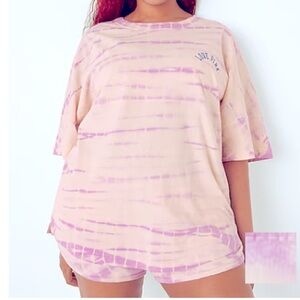 PINK Victoria's Secret Pink & Lavender Tie-Dye Short Sleeve Tee